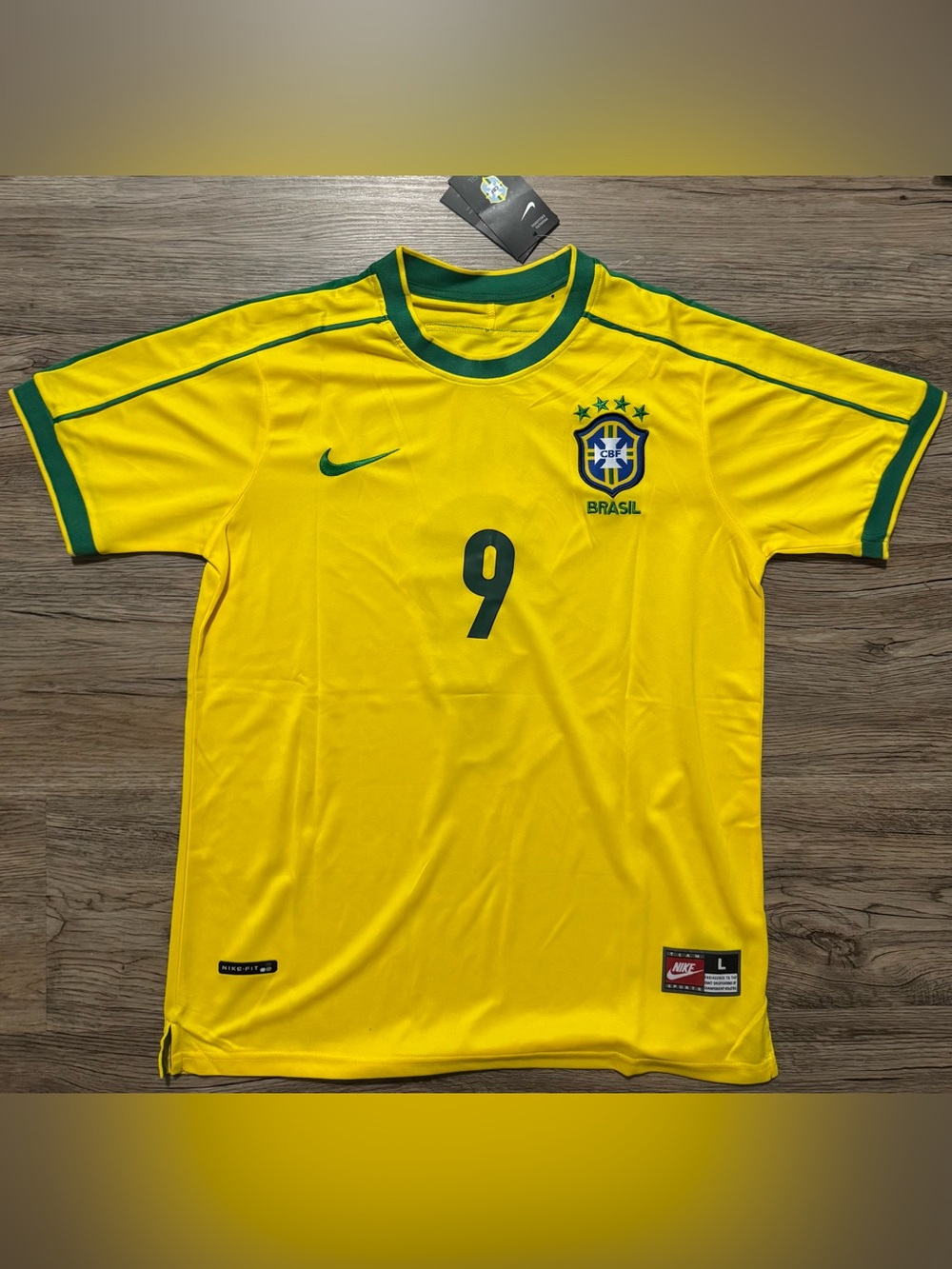 Ronaldo Brazil #9 Soccer Jersey L